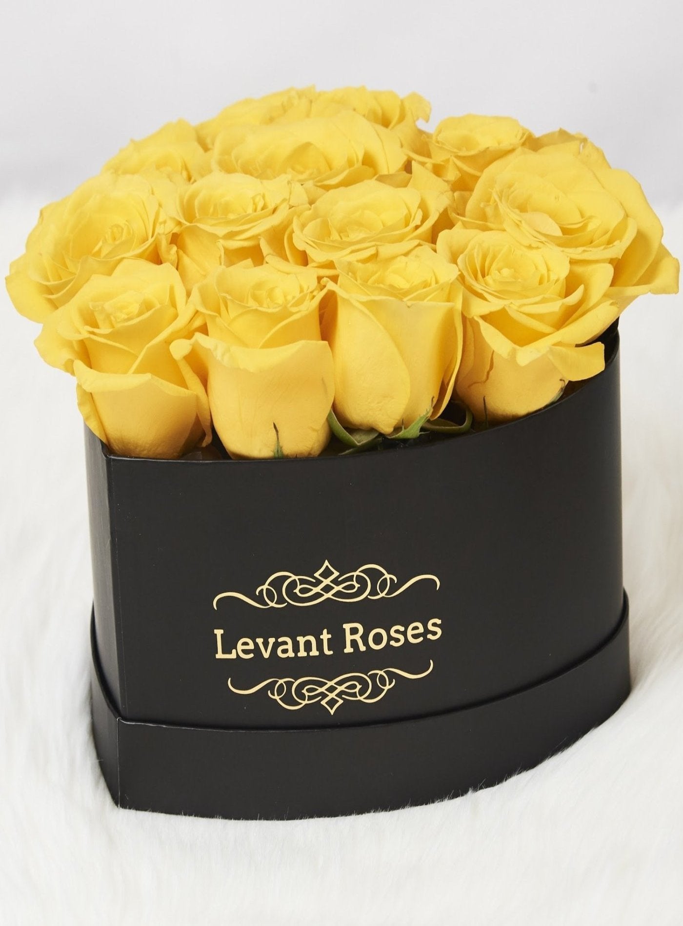 Yellow roses / heart box (more colours available)
