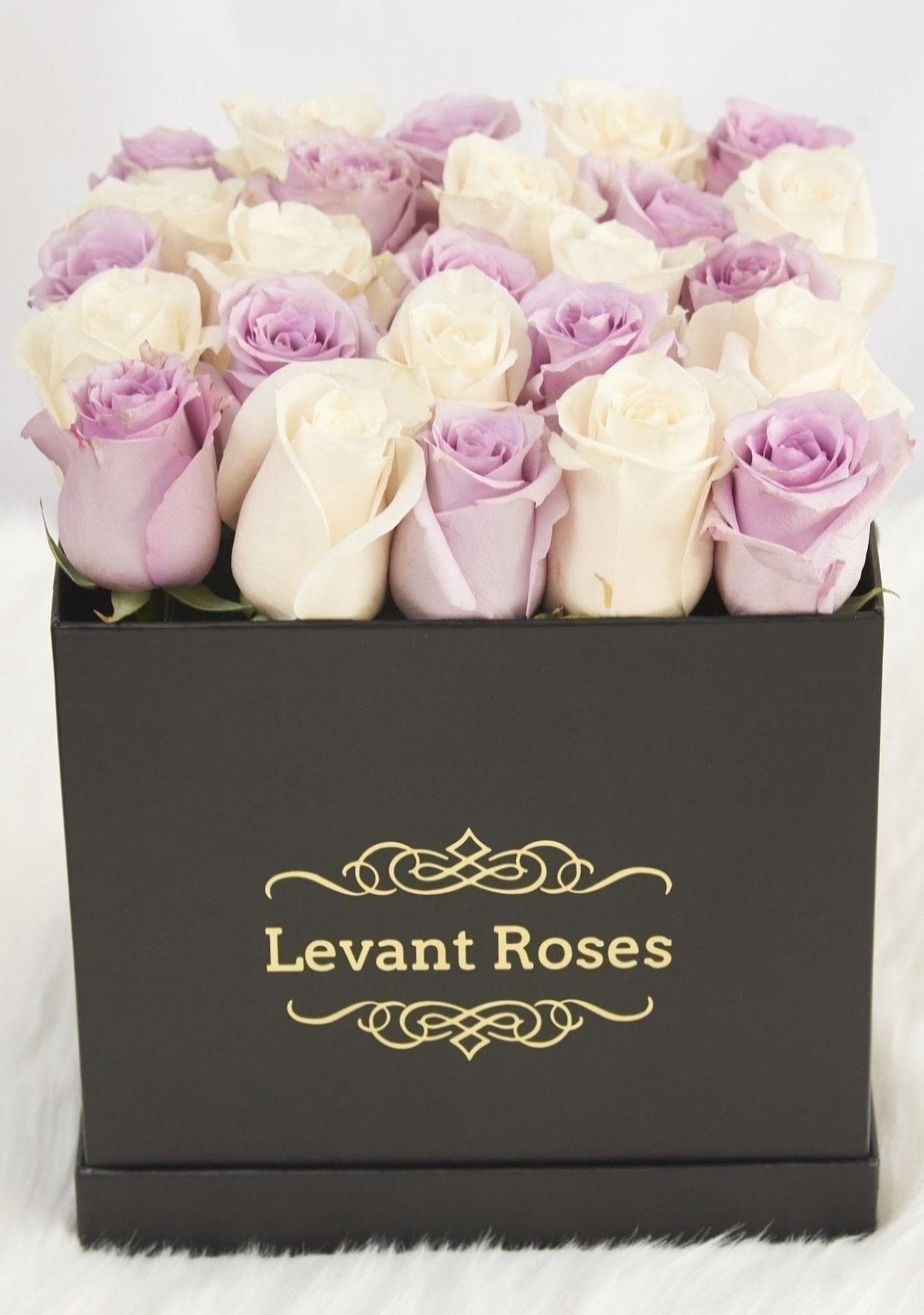 Multi colour roses / square box